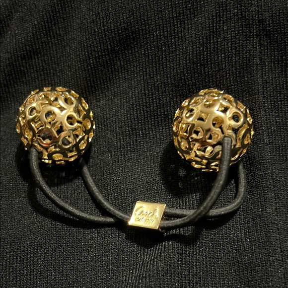 Coach Gold Decorative Hair Tie - Picture 1 of 6